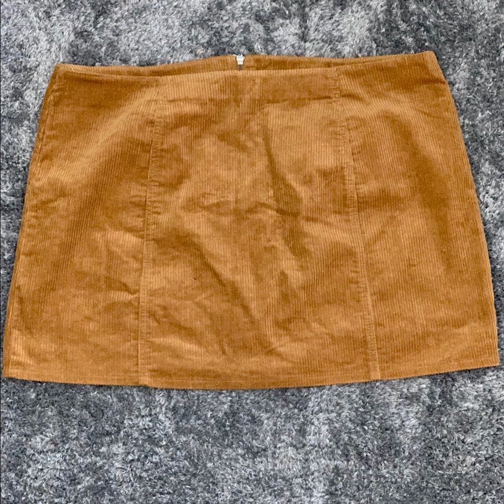 Forever 21 tan corduroy skirt